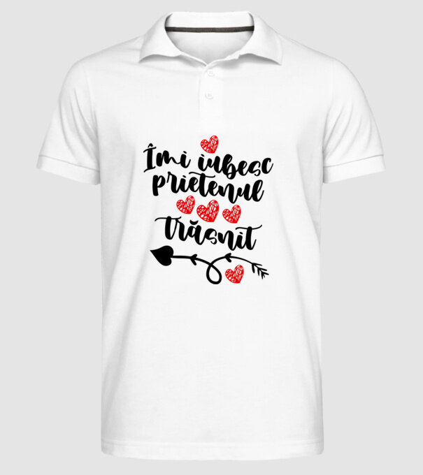 Îmi iubesc prietenul trăsnit model alb pe tricou