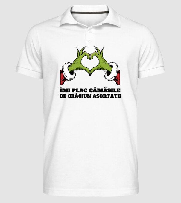 Îmi plac cămășile de crăciun asortate alb model alb pe tricou
