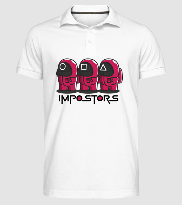 impostors squid game model alb pe tricou