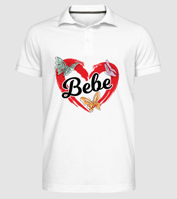 Bebe model alb pe tricou
