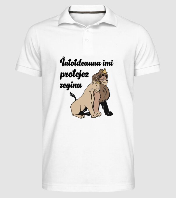 Întotdeauna îmi protejez regina model alb pe tricou