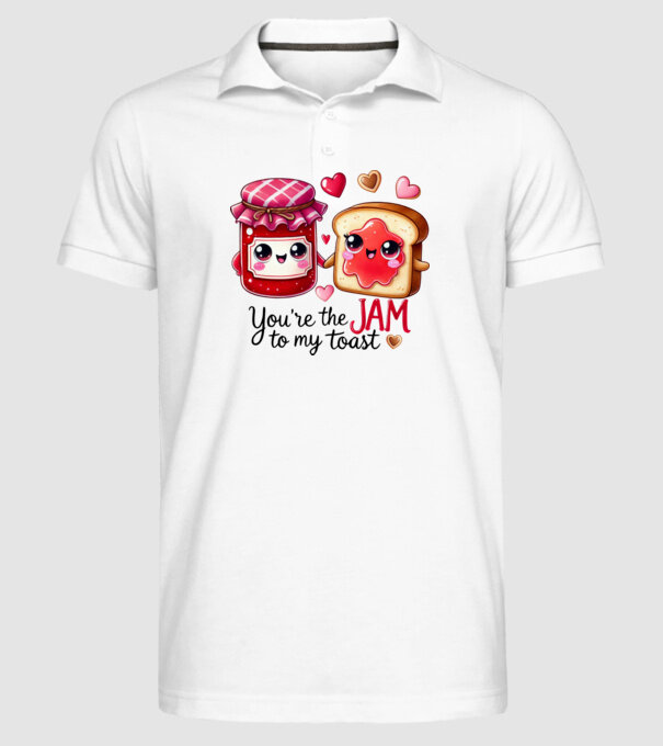 Jam to my Toast model alb pe tricou