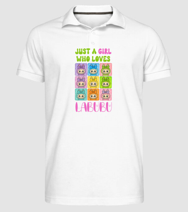 Just a girl who loves Labubu model alb pe tricou