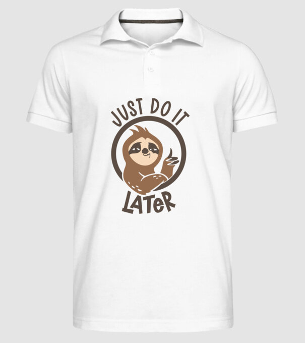 Just do it model alb pe tricou