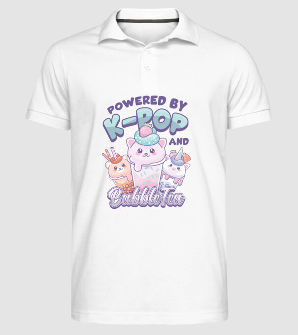 K-POP BUBBLE TEA model alb pe tricou