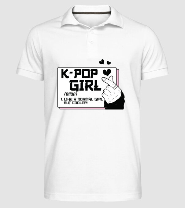 K-POP FANGIRL model alb pe tricou