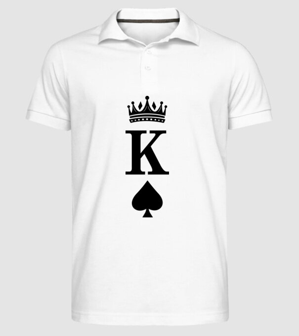 King model alb pe tricou