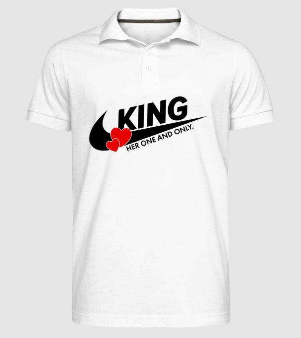 King model alb pe tricou