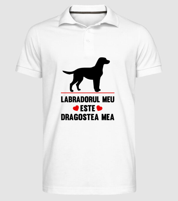 labradorul meu este dragostea mea model alb pe tricou