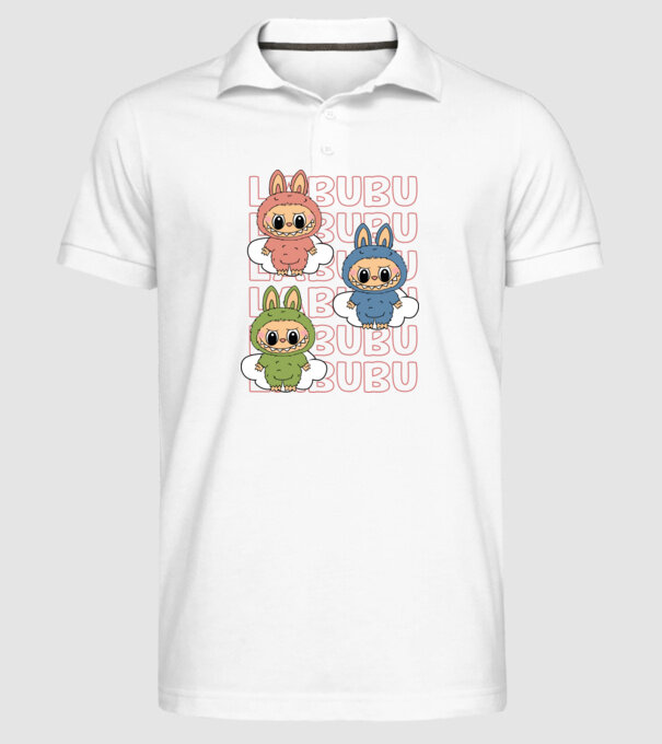 LABUBU model alb pe tricou