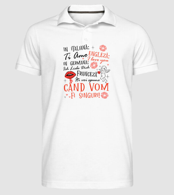 Lecție de limbă model alb pe tricou