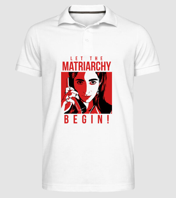 let the matriarchy begin model alb pe tricou