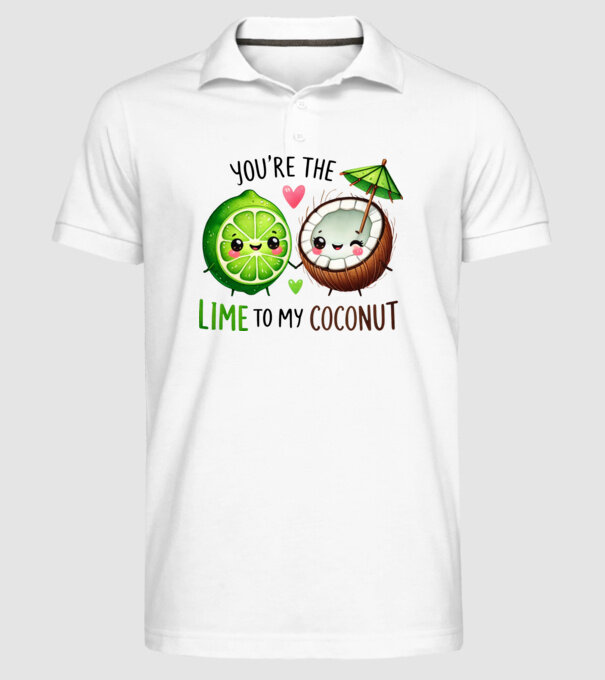 Lime to my Coconut model alb pe tricou