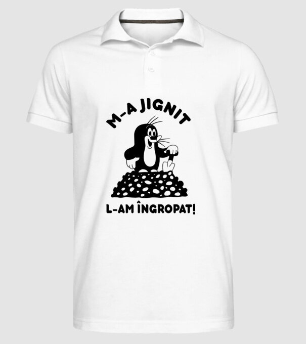 M-a jignit, l-am îngropat model alb pe tricou
