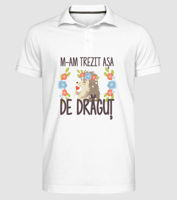 M-am trezit așa de drăguț model alb pe tricou