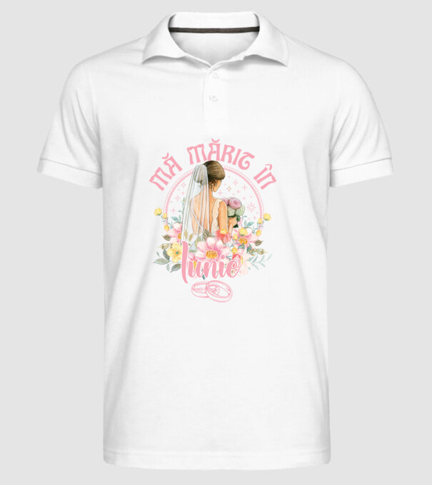 mă mărit - în iunie model alb pe tricou