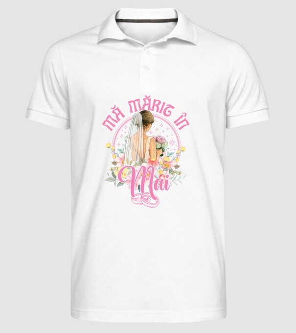 mă mărit - în mai model alb pe tricou