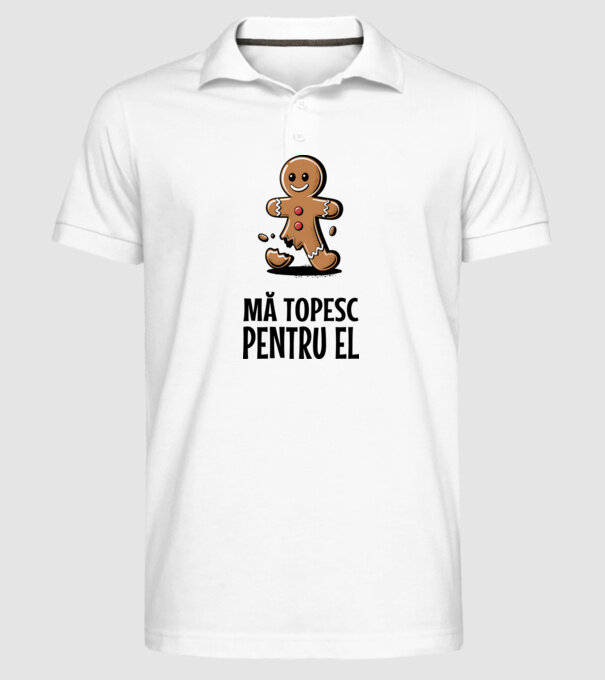 Mă topesc pentru el alb model alb pe tricou