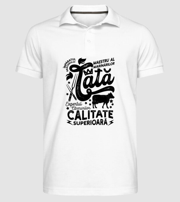 Împăratul grătarului, maestru al marinărilor, expertul cărnurilor - tată - Calitate superioară model alb pe tricou