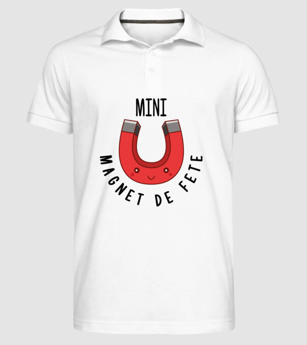 Mini magnet de fete model alb pe tricou