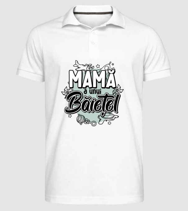 Mamă a unui băiețel model alb pe tricou
