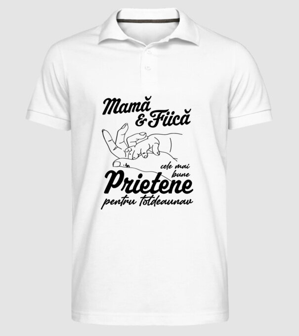 Mamă & fiică - cele mai bune prietene pentru totdeauna model alb pe tricou