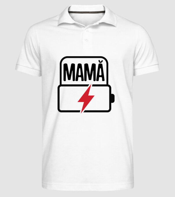 Mamă la încărcat model alb pe tricou
