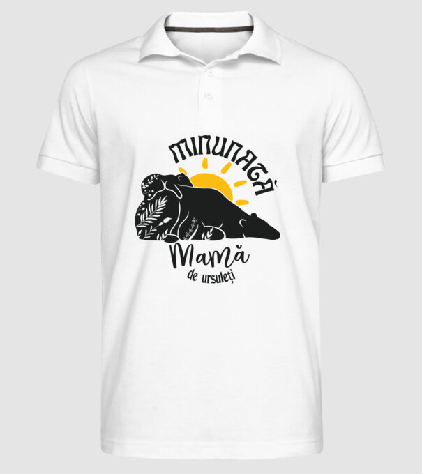 Minunată mamă de ursuleți model alb pe tricou