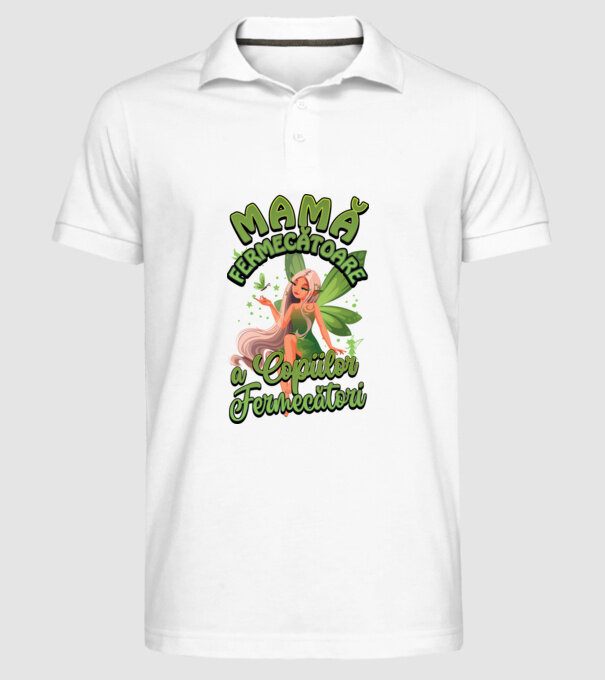 Mamă fermecătoare a copiilor fermecătorit model alb pe tricou