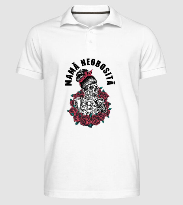 Mamă neobosită model alb pe tricou