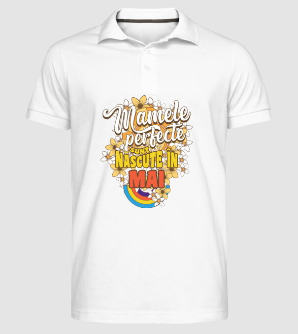 Mamele perfecte sunt născute în mai. model alb pe tricou