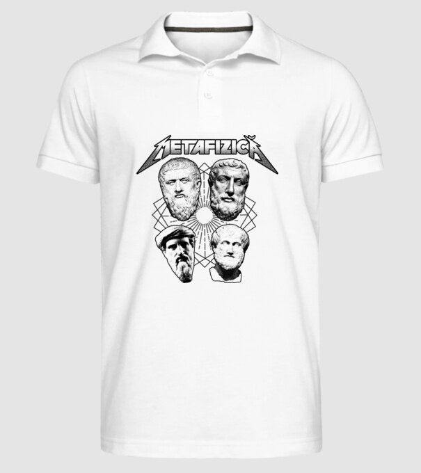 metafizică model alb pe tricou