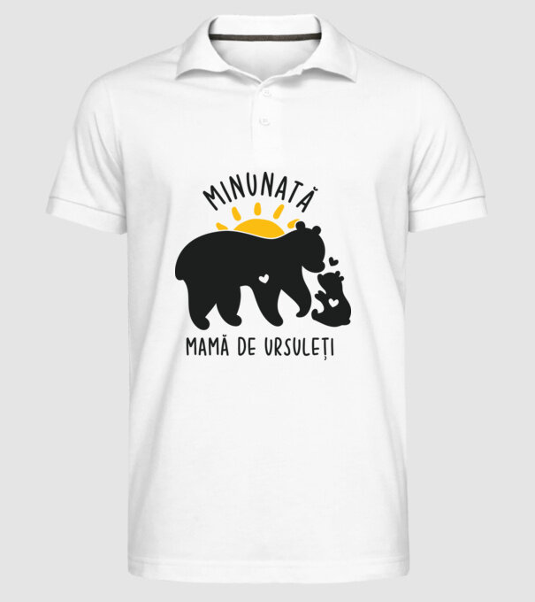 Minunată mamă de ursuleți model alb pe tricou