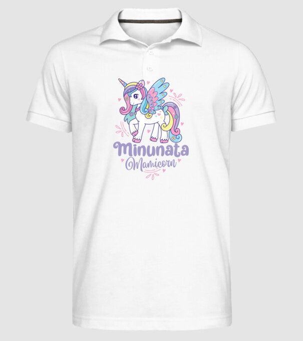 Minunata Mamicorn model alb pe tricou