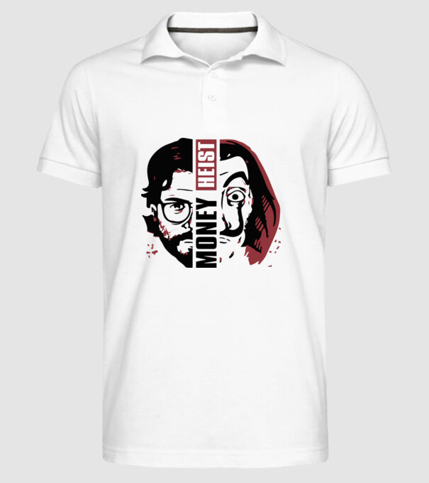money heist professor model alb pe tricou
