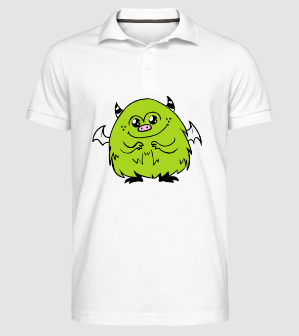monstruleț model alb pe tricou