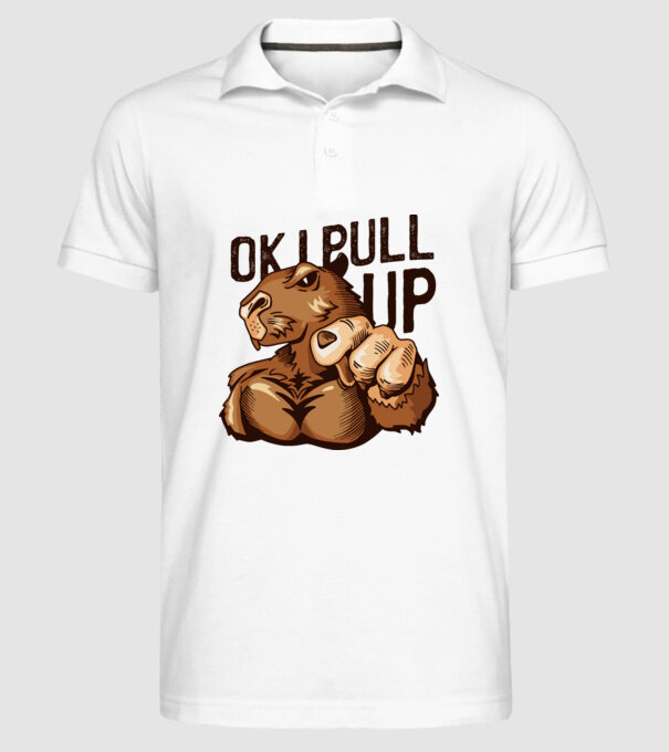 Muscular Capybara - capibară model alb pe tricou