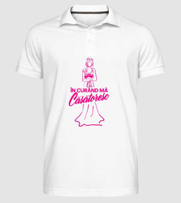 În curând mă căsătoresc model alb pe tricou
