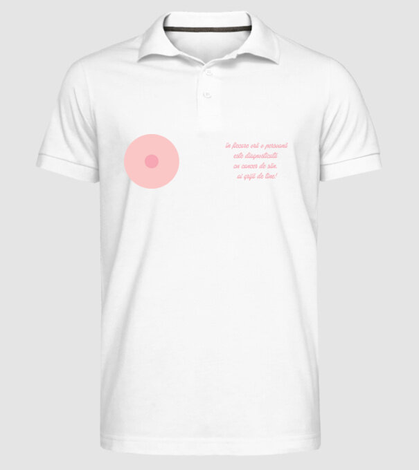 în fiecare oră o persoană este diagnosticată cu cancer de sân. ai grijă de tine! model alb pe tricou