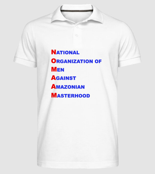 No maam model alb pe tricou