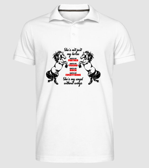 Not just a horse! model alb pe tricou