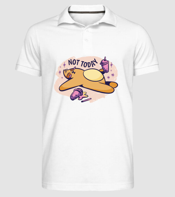 Not today model alb pe tricou