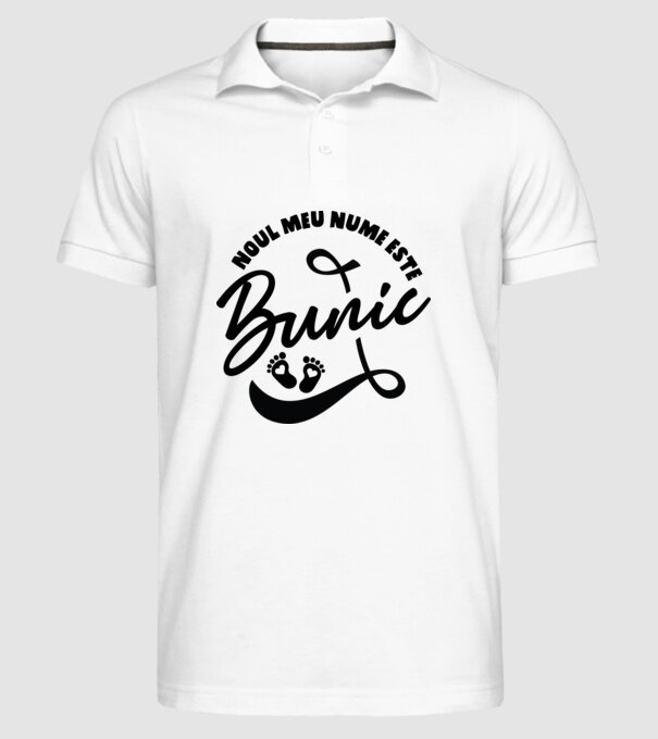 Noul meu nume este Bunic model alb pe tricou