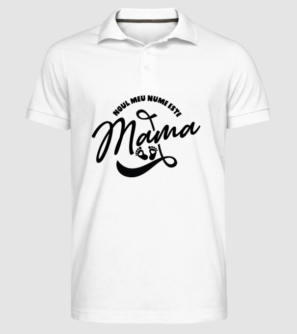 Noul meu nume este Mama model alb pe tricou
