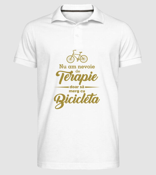 nu am nevoie de terapie, doar să merg cu bicicleta model alb pe tricou