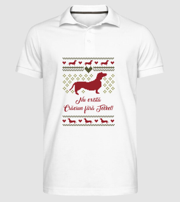 nu există Crăciun fără Teckel model alb pe tricou