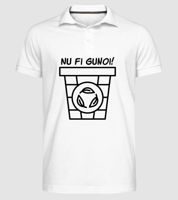 Nu fi gunoi model alb pe tricou