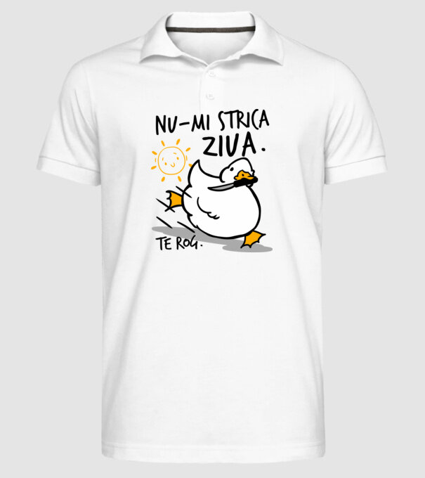 Nu-mi strica ziua. model alb pe tricou