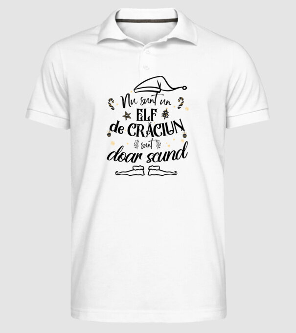 Nu sunt un elf de Crăciun, sunt doar scund ALB model alb pe tricou