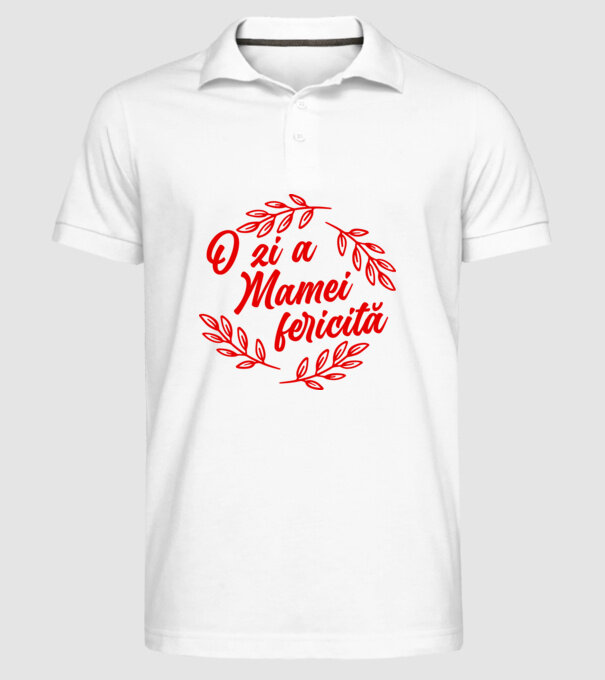 O zi a mamei fericită model alb pe tricou
